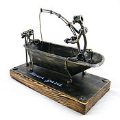 Подарки к праздникам handmade. Livemaster - original item Figurine: Fisherman in the bathroom. Handmade.