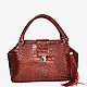 The bag is MADE of dark red crocodile skin art. Four hundred eighty four, Valise, Moscow,  Фото №1