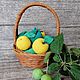 Wicker basket with juicy apples. Interior elements. Кактус вяжет. Online shopping on My Livemaster.  Фото №2