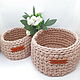 Knitted baskets, a storage set made of knitted yarn. Basket. Lace Shawl by Olga. My Livemaster. Фото №6