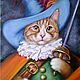 Painting Puss in boots 40*60 cm, Pictures, Chekhov,  Фото №1