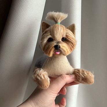 Куклы и игрушки ручной работы. Ярмарка Мастеров - ручная работа Фигурка по фото питомца на заказ йоркширский терьер. Handmade.