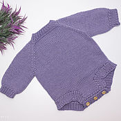 Одежда детская handmade. Livemaster - original item Sandbox for a newborn / knitted bodysuit for a baby. Handmade.