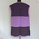 Order Knitted coat without rukva 'Lilac tricolor'. vyazanaya6tu4ka. Livemaster. . Coats Фото №3