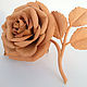 Brooch leather Beige-peach rose. Brooches. Shagree (Shagree). My Livemaster. Фото №4