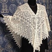 Шаль платок Ожерелье в оренбургском стиле