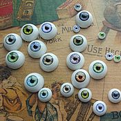 Глаза для кукол 10 мм зелено-серые