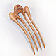 Hair clip made of wood 'Trio '(oak). Hairpins. OakForest Wooden Jewelry. Online shopping on My Livemaster.  Фото №2