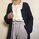 Заказать Кардиган вязанный  "Classic style" Ночное небо. Ganskaia.. Ярмарка Мастеров. . Кардиганы Фото №3