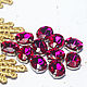 Order Rhinestones oval 10/8 mm Pink fuchsia in a frame. agraf. Livemaster. . Rhinestones Фото №3