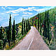 Painting Crimea 'Road with cypresses' oil, Pictures, Izhevsk,  Фото №1