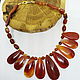 Order Necklace Drop Dance of fire (carnelian agate). Selberiya shop. Livemaster. . Necklace Фото №3