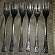 Forks MELCHIOR SILVER mnts,the Soviet Union,KOLCHUGINO,new, Vintage Cutlery, Moscow,  Фото №1