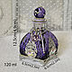 VIOLET perfume and oil bottle in silver. Aromatic diffusers. Decoupage. Online shopping on My Livemaster.  Фото №2