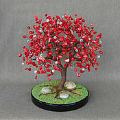 Цветы и флористика handmade. Livemaster - original item Red coral tree with Swarovski crystals. Handmade.
