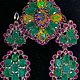 Серьги с изумрудом, рубином натуральным. 4,5х2,0 см. серебро 925. Серьги классические. Маленькая радость.. Ярмарка Мастеров.  Фото №5
