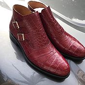 Обувь ручной работы handmade. Livemaster - original item Crocodile leather ankle boots, premium. Handmade.