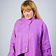 Blouse linen blouse-boho, asymmetrical linen fuchsia, Blouses, Kaliningrad,  Фото №1