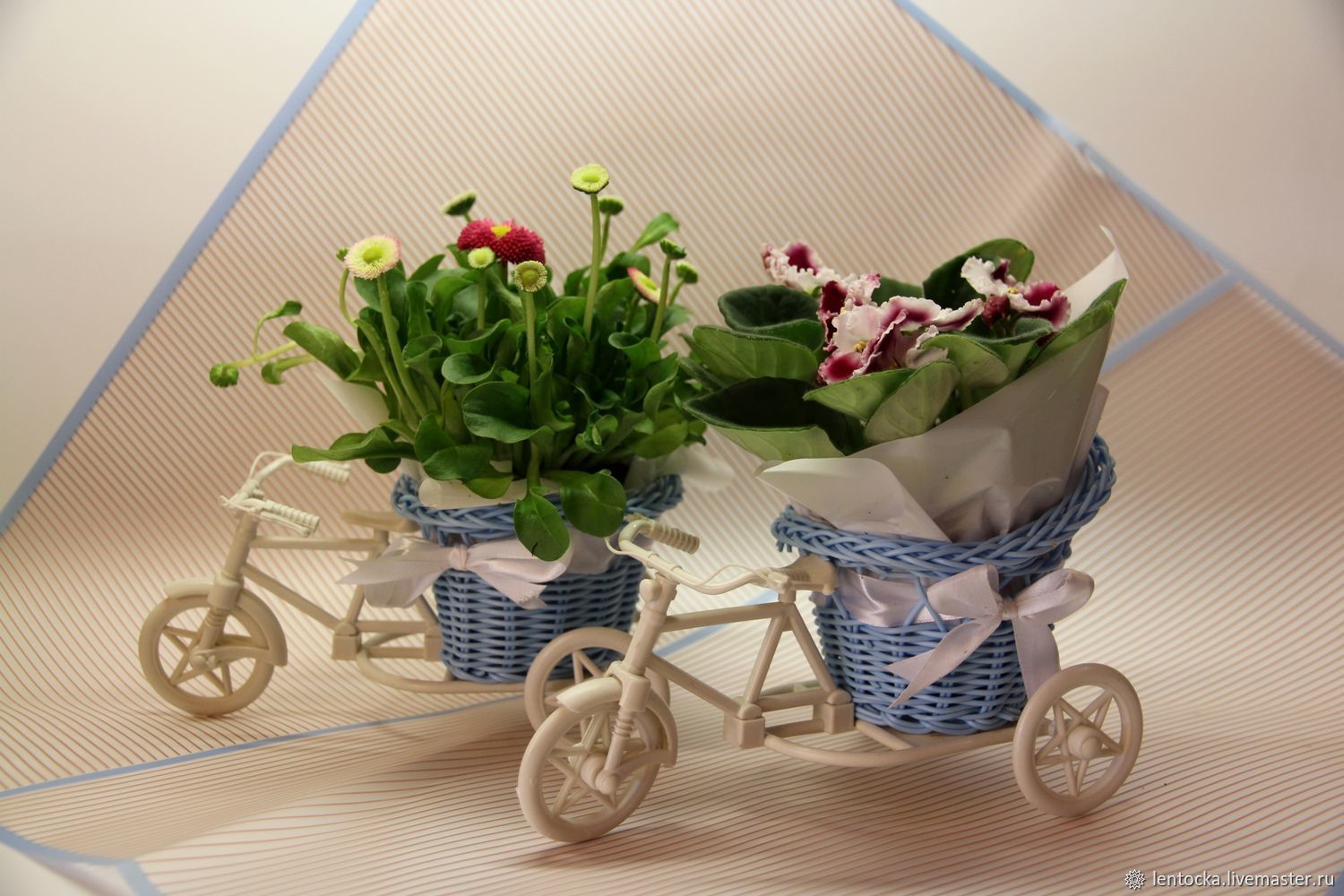 Поделка велосипед с цветами