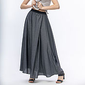 Одежда handmade. Livemaster - original item Skirts: Lu_022 Long A-line skirt, color gray.. Handmade.