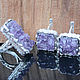 Earrings and ring Aglaida with amethyst made of 925 IV0108 silver. Jewelry Sets. Sunny Silver. My Livemaster. Фото №5