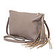 Order Beige leather Bag with shoulder strap Crossbody Taupe. BagsByKaterinaKlestova (kklestova). Livemaster. . Crossbody bag Фото №3