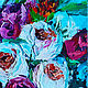 Oil painting bouquet of flowers 'Roses and Peonies' on canvas. Pictures. Svetlana Samsonova. My Livemaster. Фото №6
