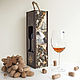 Amber in a glass. Wine box bottle holder for sea wine. Packing box. Vitreous Wood***Tatiana***. My Livemaster. Фото №5