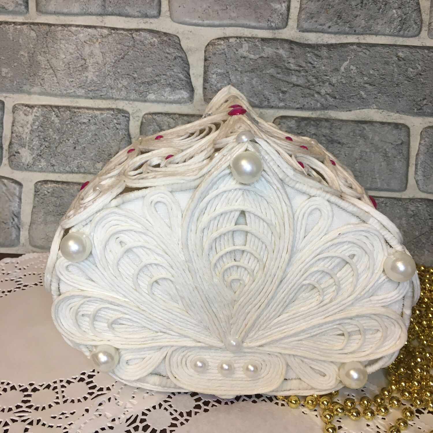 Шкатулка джутовая филигрань купить в интернет-магазине Ярмарка Мастеров ...