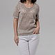 Order  Knitted from flax ' Eco-friendly.Simply.Comfortable.'. Exclusive linen jersey from Elena. Livemaster. . Jumpers Фото №3