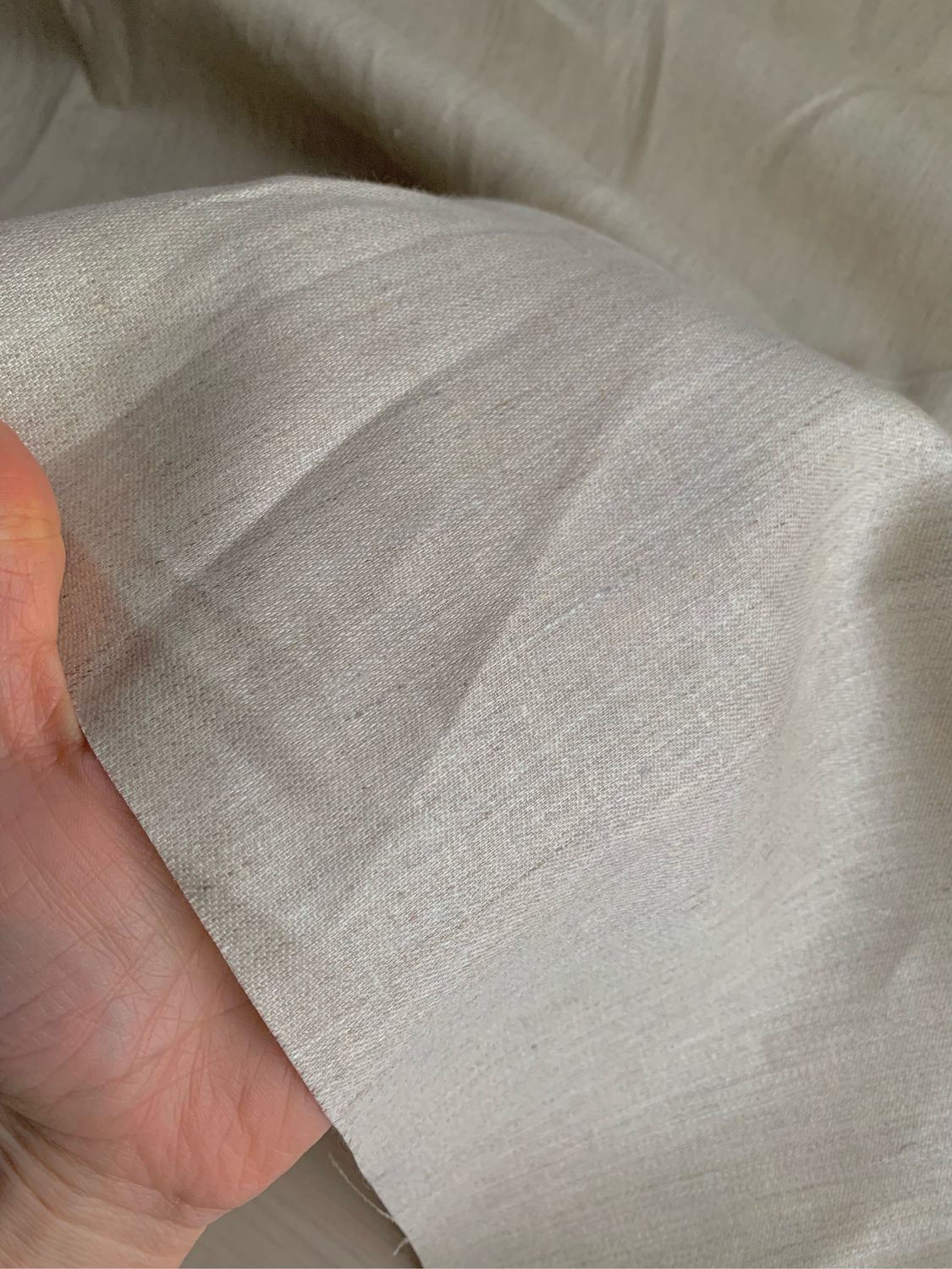 Лён-жаккард 100% «Слоновая кость» купить в интернет-магазине Ярмарка ...