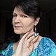 Серьги "Синие капли "лабрадор, аквамарин, медь. Серьги классические. Svetlana Revina. Ярмарка Мастеров.  Фото №11