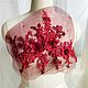 Order Burgundy lace embroidery for clothing decoration. StrazoBysinka. Livemaster. . Applications Фото №3