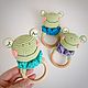 Order Rattle frog on a wooden ring in the assortment. AkimikyToys. Livemaster. . Rattles Фото №3