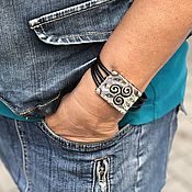 Украшения handmade. Livemaster - original item Bracelets: Massive bracelet, stylish metal bracelet, sohostel. Handmade.
