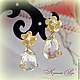 earrings 'golden rose', Earrings, Stupino,  Фото №1