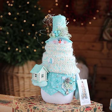 Подарки к праздникам ручной работы. Ярмарка Мастеров - ручная работа Снеговик. Handmade.