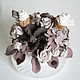Bouquet Coffee fantasy. Flowers polymer clay handmade. Composition. Olga-art-flower. My Livemaster. Фото №6
