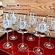 Бокал для вина с персональной 3D гравировкой на заказ. Бокалы. GLASS-DECO. Ярмарка Мастеров.  Фото №5