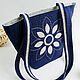 Blue Flower Needlework Bag, Japanese Moles, Classic Bag, St. Petersburg,  Фото №1