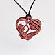 Wooden heart pendant. Pendants. Spirit of tree. Online shopping on My Livemaster.  Фото №2