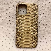 Сумки и аксессуары handmade. Livemaster - original item Case cover, for Apple iPhone 12 Pro Max phone, made of python skin. Handmade.