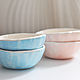 пиала салатник белый кружевной розовый желтый  или голубой. Салатники. ignata ceramics. Ярмарка Мастеров.  Фото №5