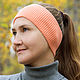 Knitted head bandage peach color, Bandage, Tyumen,  Фото №1