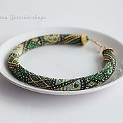 Украшения handmade. Livemaster - original item Necklace: Beaded Necklace Royal Green. Handmade.
