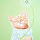 Pintura Con el estado de ánimo del gato:). Pictures. give to know the wonders. Интернет-магазин Ярмарка Мастеров.  Фото №2