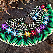 Украшения handmade. Livemaster - original item Necklace: Collar shoulder strap with beaded ornament Ethno style. Handmade.
