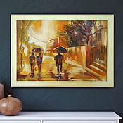 Картины и панно handmade. Livemaster - original item Painting Autumn landscape urban landscape on canvas. Handmade.