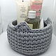 Knitted basket interior, storage basket made of knitted yarn. Basket. Lace Shawl by Olga. My Livemaster. Фото №5