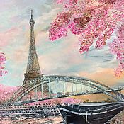 Картины и панно handmade. Livemaster - original item Oil painting Paris Paris spring. Handmade.